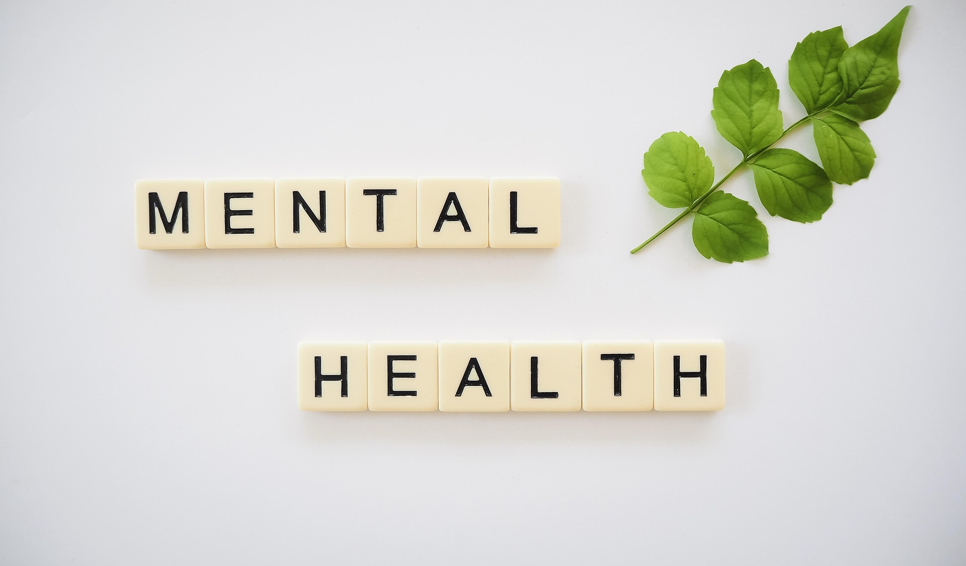 Mental Health aus Buchstaben gelegt